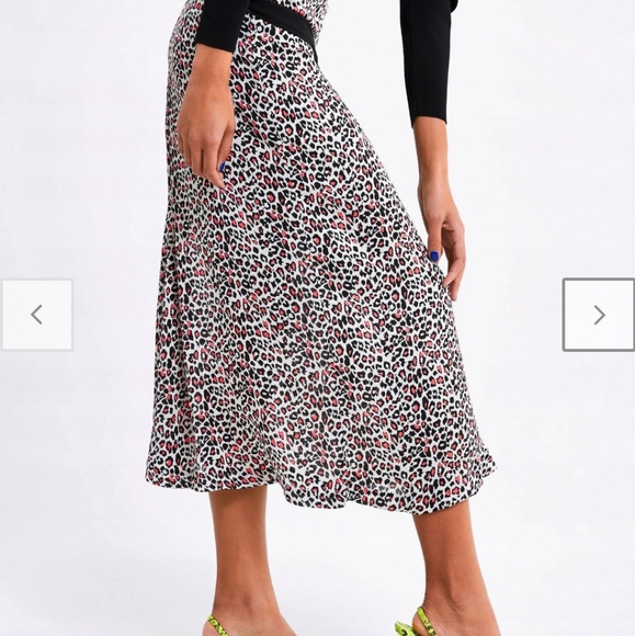 Zara animal print skirt with tie multicolored size small - Picture 6 of 7